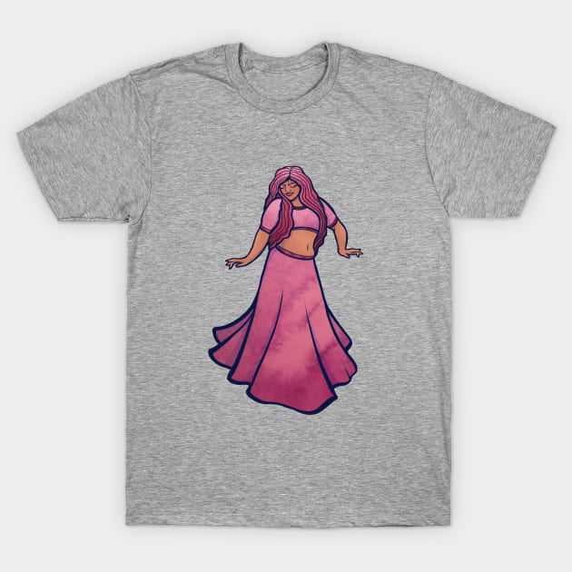 Pink belly dancer T-Shirt by bubbsnugg